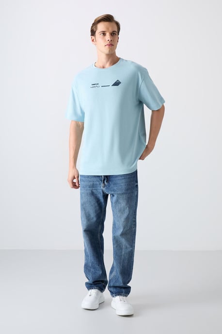 Oversized Cotton-Polyester Crew Neck T-Shirt - Image 2