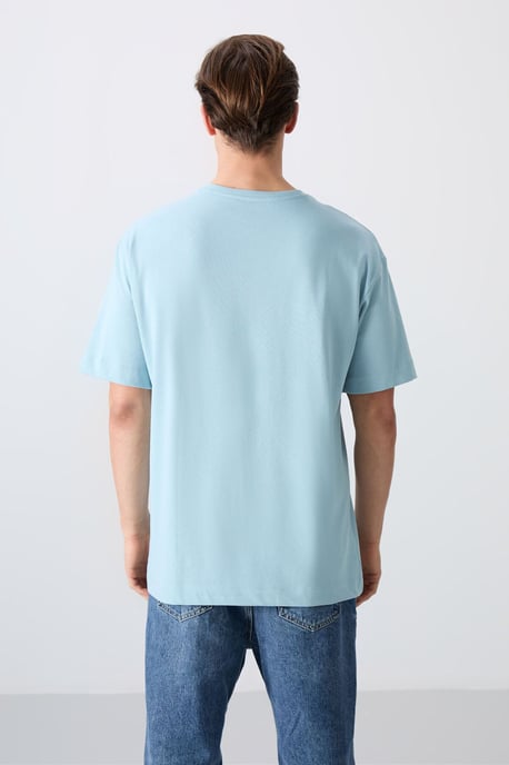 Oversized Cotton-Polyester Crew Neck T-Shirt - Image 4