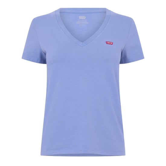 Levis Dames Perfect Logo V-hals T-shirt (Blauw) - Image 1