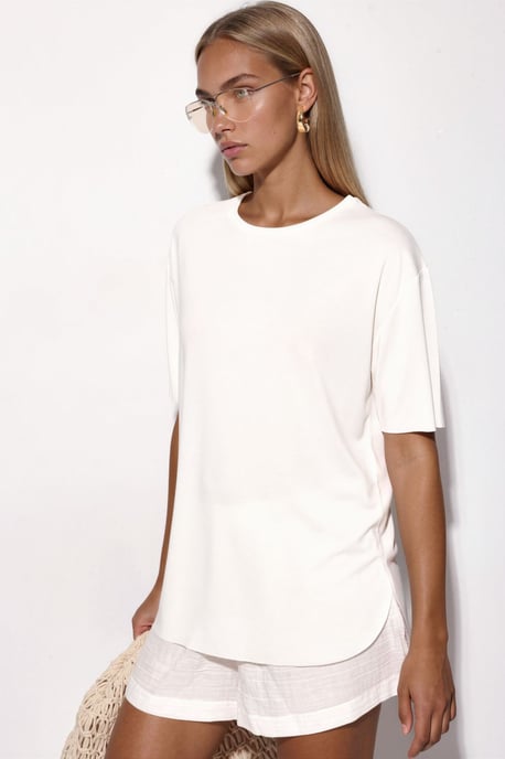Losse Pasvorm Crew Neck T-shirt - Image 4