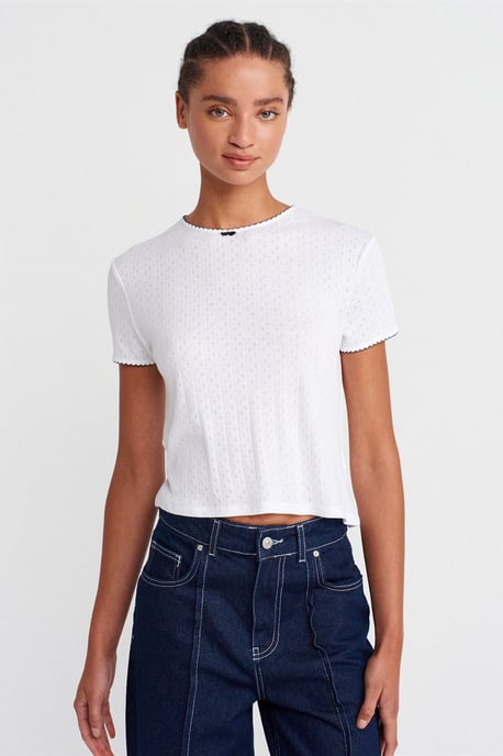 Women's Ribbed Crop T-Shirt - Image 1