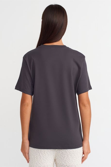 Dames Katoenen Geprinte Rundhals T-Shirt - Image 2