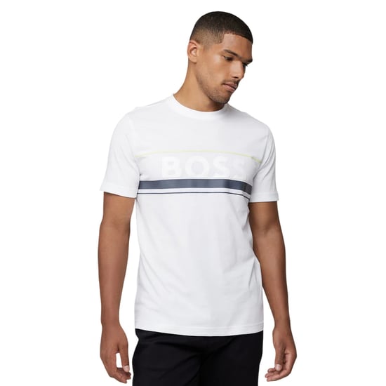 Boss Heren Iconic Zone T-Shirt (Wit) - Image 1