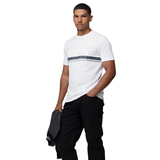 Boss Heren Iconic Zone T-Shirt (Wit) - Image 3