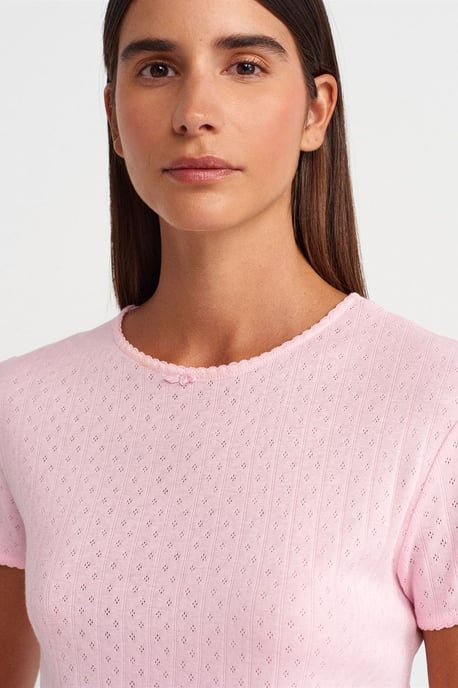 Damstickad Croppad T-shirt - Image 3