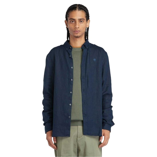 Timberland Heren Linnen Relaxed Fit Overhemd (Donkere saffier) - Image 1