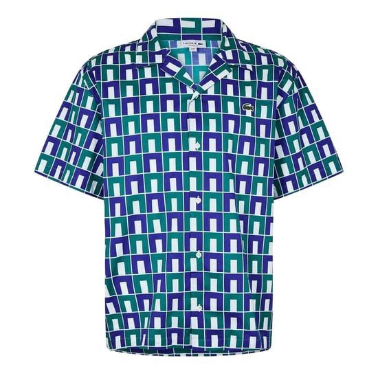 Lacoste Herenhemd met monogram en korte mouwen (Groen) - Image 1