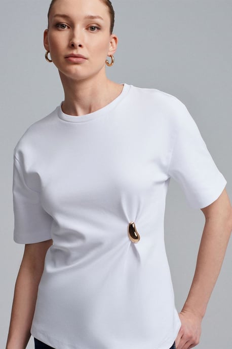 Dames T-shirt met ronde hals en korte mouwen - Image 3