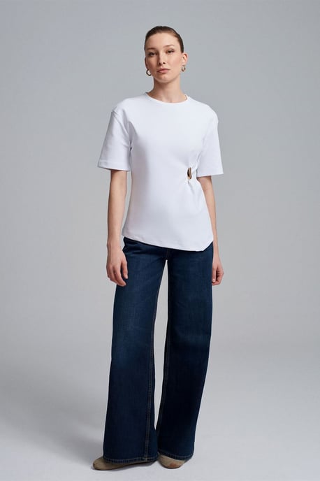 Dames T-shirt met ronde hals en korte mouwen - Image 4