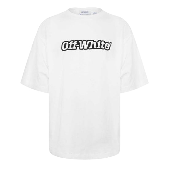 Off White Heren T-shirt met skate-print (Wit, Zwart) - Image 1