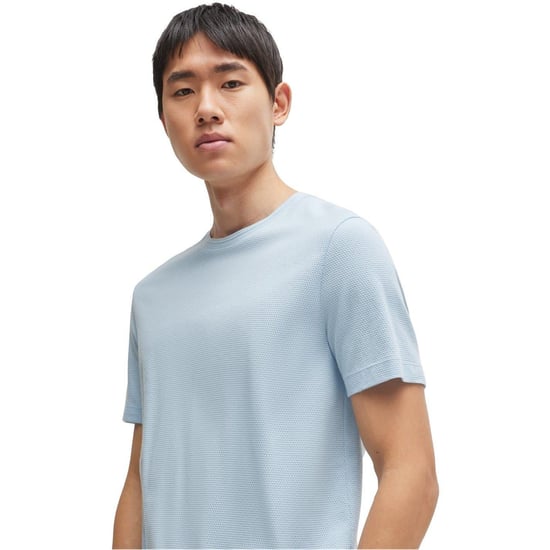 Hugo Boss Heren Boss Katoen Regular T-shirt (Lichtblauw) - Image 4