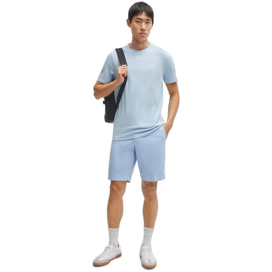 Hugo Boss Heren Boss Katoen Regular T-shirt (Lichtblauw) - Image 5