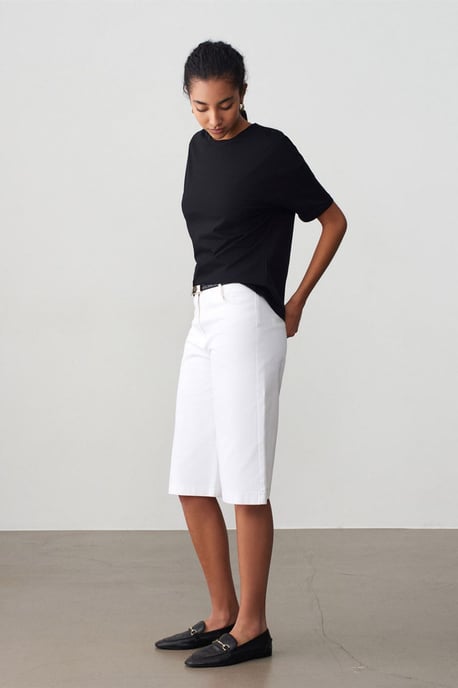 Dam T-shirt med rund hals i bomull - Image 4