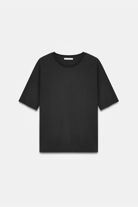 Dam T-shirt med rund hals i bomull - Image 5