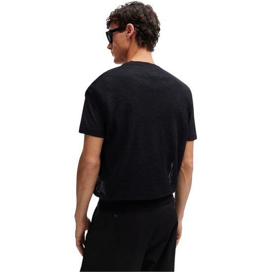 Boss Mens Lucid Crew Neck T-Shirt (Svart) - Image 3