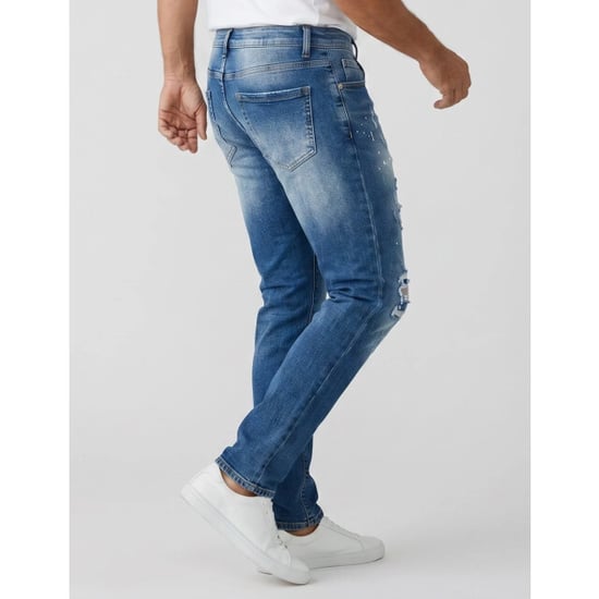 True Rise Jeans slim fit met gaten spijkerbroek volwassenen - Image 2