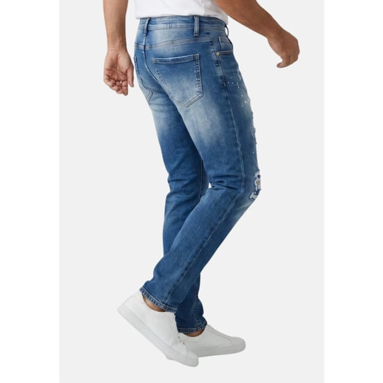True Rise Jeans slim fit met gaten spijkerbroek volwassenen - Image 3