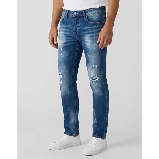 True Rise Jeans slim fit met gaten spijkerbroek volwassenen - Image 5