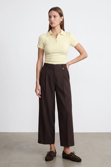 Women’s Crop Slim Fit Polo T-Shirt - Image 4