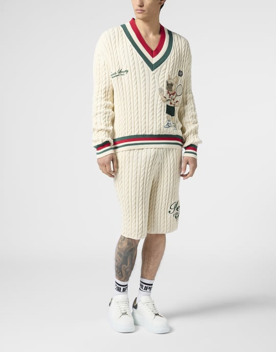 Knitted Drawstring Shorts Plein Tennis - Image 4