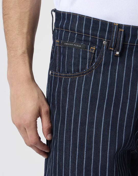 Denim Shorts Pinstripe - Image 3