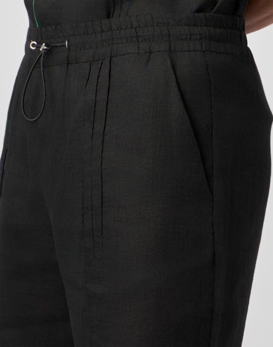 Linen Drawstring Shorts Plein Tennis - Image 3