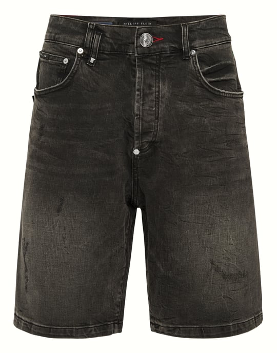 Denim Korte Broek Skull - Image 1