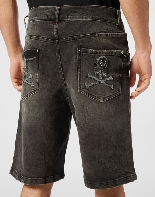 Denim Korte Broek Skull - Image 5