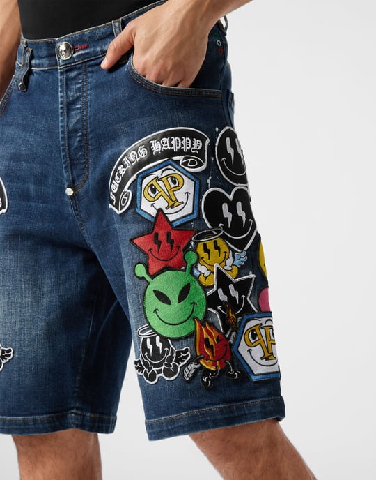 Denim Korte Broek Smile - Image 5