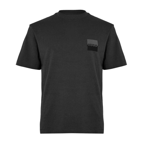 Hugo Heren geribd T-shirt (Zwart) - Image 1