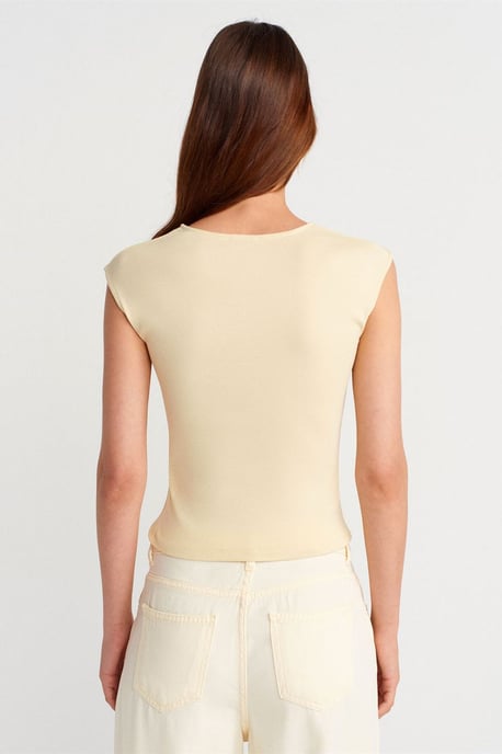 Dames Geribbelde Mouwloze T-shirt met Ronde Hals - Image 2
