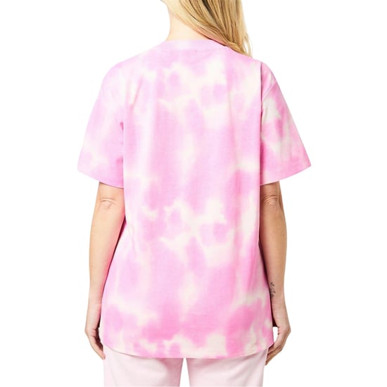 Hugo T-shirt met ronde hals en tie-dye-print voor dames (Medium Roze) - Image 3