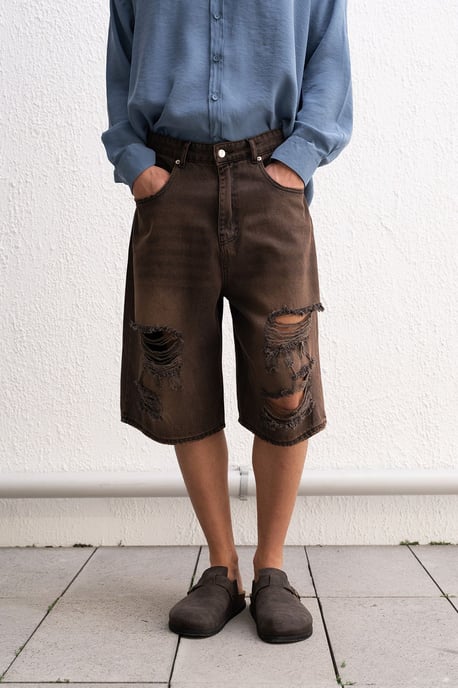 Förstörda jeansshorts - Image 3