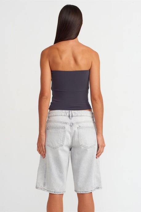 Dames Mid-Waist Wijde Denim Shorts - Image 2