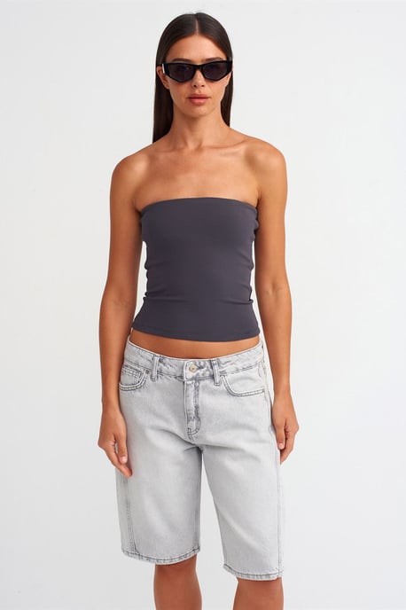 Dames Mid-Waist Wijde Denim Shorts - Image 3