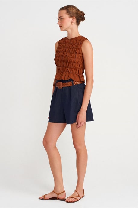 Dames Tailored Crepe Mini Shorts - Image 1