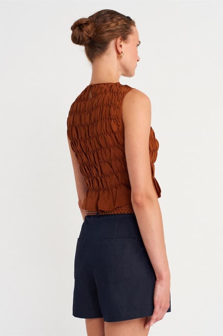 Dames Tailored Crepe Mini Shorts - Image 2
