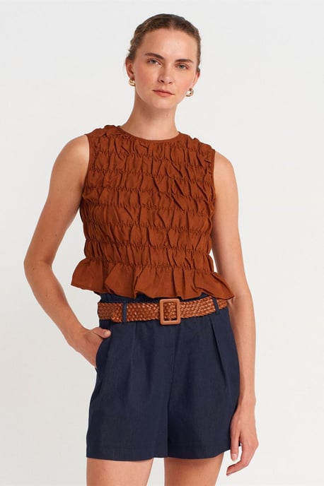 Dames Tailored Crepe Mini Shorts - Image 4