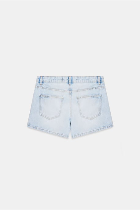 Hoge taille Katoenen Denim Shorts - Image 6