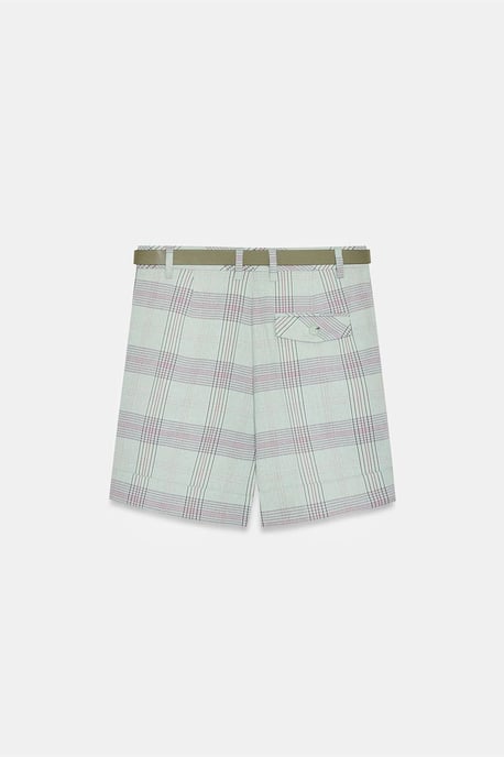 Hoge Taille Geruite Short met Ceintuur - Image 6