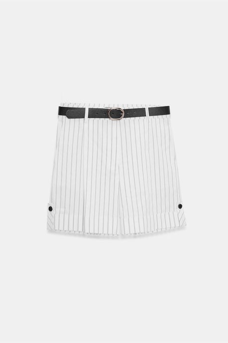 Hoge taille gestreepte broek met riem - Image 5