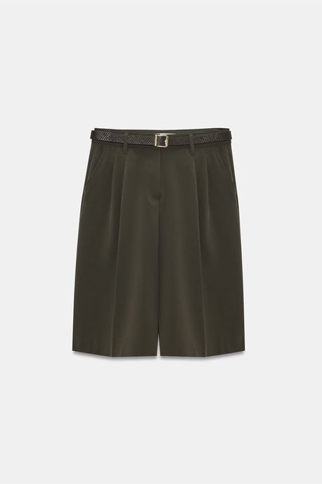 Hoge taille Geknoopte Geweven Tailored Shorts - Image 5