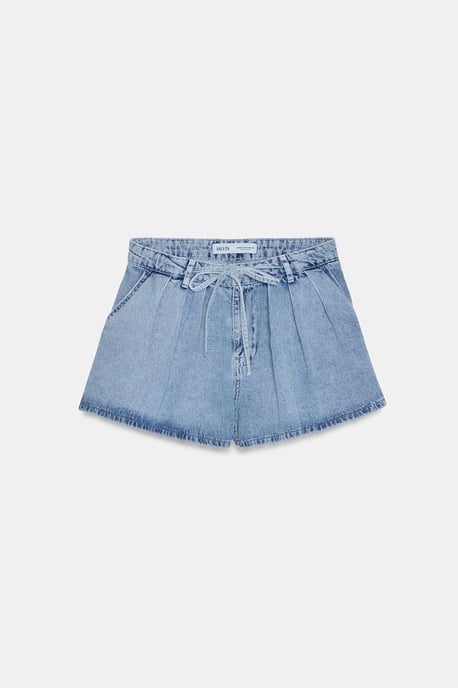 Hoge Taille Wijd Been Katoenen Denim Shorts - Image 5