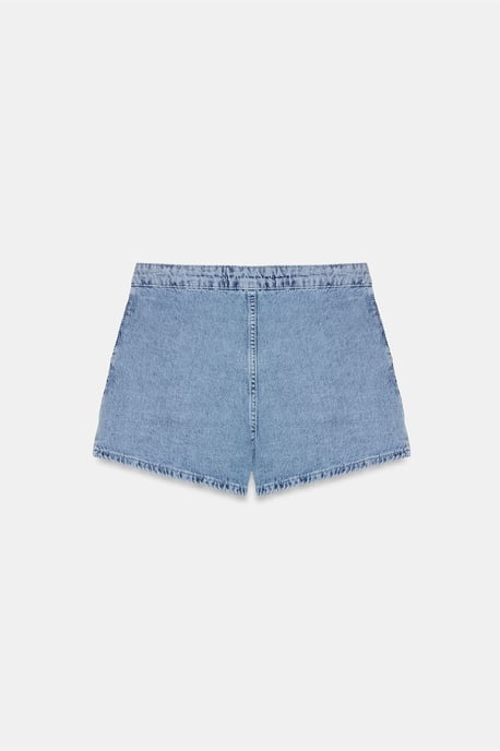 Hoge Taille Wijd Been Katoenen Denim Shorts - Image 6