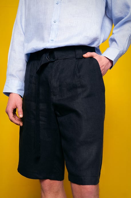 Bältesförsedda Vida Linshorts - Image 4