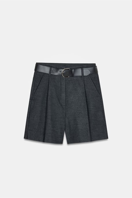 Hoge taille met riem brede pijl shorts - Image 5
