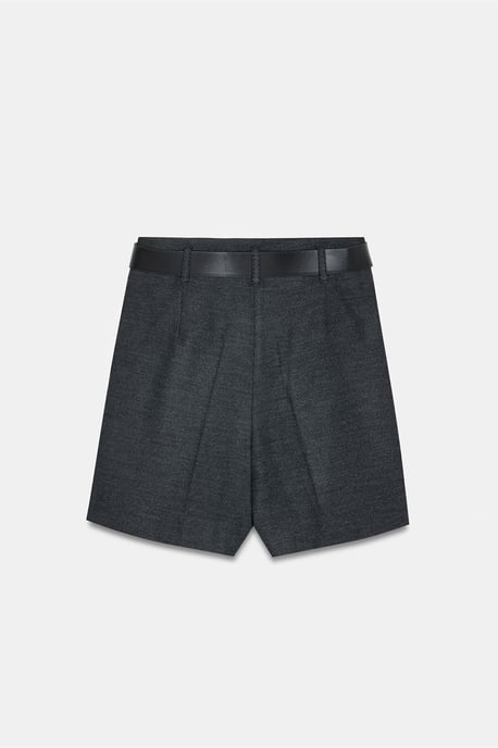 Hoge taille met riem brede pijl shorts - Image 6