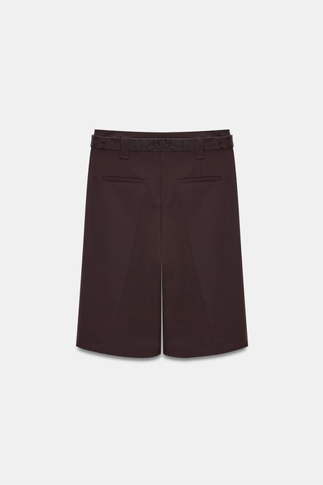 Hogewaisted Geknoopte Wijde Tailored Shorts - Image 6