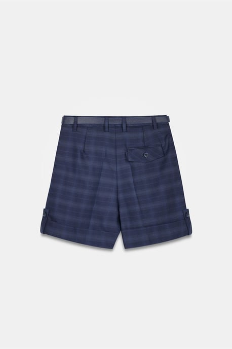 Högmidjade skräddarsydda crepe-shorts med bälte - Image 6