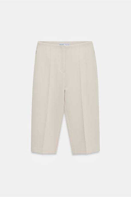 Hoge Taille Rechte Capri Shorts Met Split - Image 5